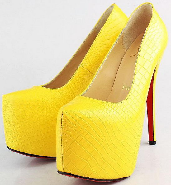 Christian Louboutin Daffodile 160mm Heels Yellow